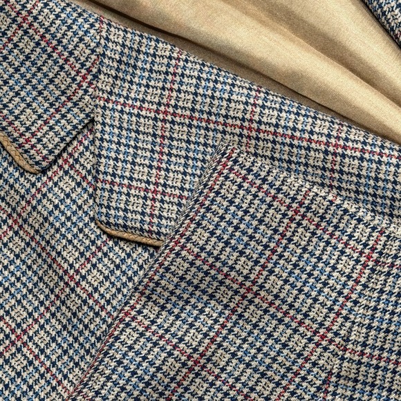 Pendleton Jackets & Blazers - Pendleton Blazer Women 18W Tan Blue Red Plaid 100% Virgin Wool Plus Size Jacket